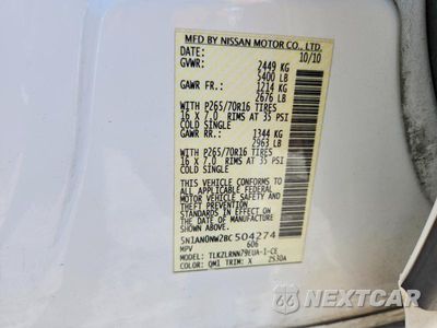 Zdjęcie 13 z 13 samochodu: 2011 NISSAN XTERRA X VIN:5N1AN0NW2BC504274 - miniatura