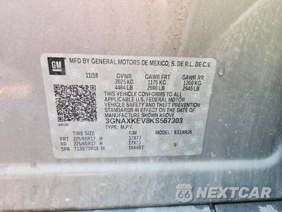 Zdjęcie 13 z 13 samochodu: 2019 CHEVROLET EQUINOX LT VIN:3GNAXKEV8KS567303 - miniatura