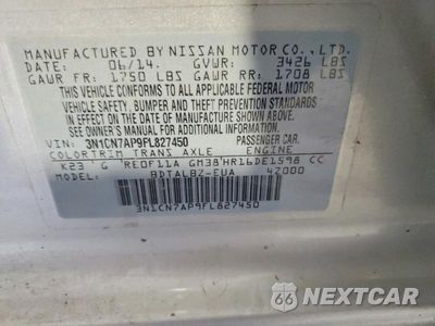 Zdjęcie 12 z 12 samochodu: 2015 NISSAN VERSA 1.6 SV VIN:3N1CN7AP9FL827450 - miniatura