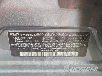 Zdjęcie 12 z 12 samochodu: 2010 HYUN SONATA GLS VIN:5NPET4AC5AH646992 - miniatura