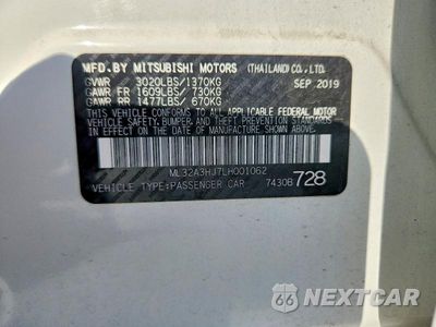 Zdjęcie 12 z 12 samochodu: 2020 MITSUBISHI MIRAGE ES VIN:ML32A3HJ7LH001062 - miniatura
