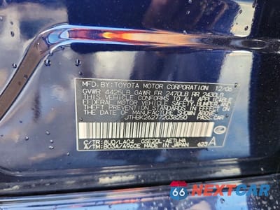 Zdjęcie 12 z 12 samochodu: 2007 LEXUS IS 250 BASE VIN:JTHBK262772038250 - miniatura