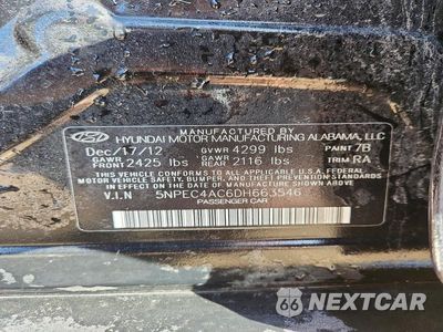 Zdjęcie 12 z 12 samochodu: 2013 HYUNDAI SONATA LIMITED VIN:5NPEC4AC6DH663546 - miniatura