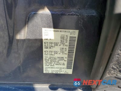 Zdjęcie 13 z 13 samochodu: 2012 NISSAN PATHFINDER S VIN:5N1AR1NN1CC633545 - miniatura