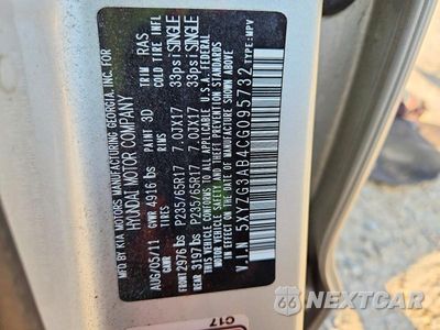 Zdjęcie 13 z 13 samochodu: 2012 HYUNDAI SANTA FE GLS VIN:5XYZG3AB4CG095732 - miniatura