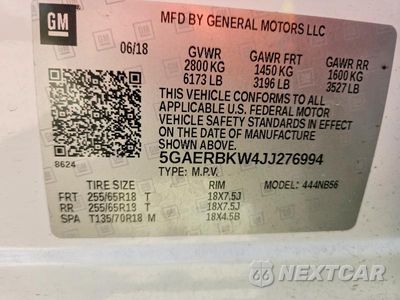 Zdjęcie 14 z 14 samochodu: 2018 BUICK ENCLAVE ESSENCE VIN:5GAERBKW4JJ276994 - miniatura