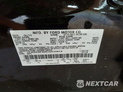 Zdjęcie 14 z 14 samochodu: 2014 FORD EXPLORER LIMITED VIN:1FM5K8F82EGA10812 - miniatura