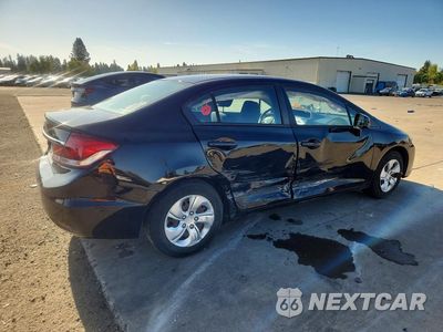 Trzecie zdjęcie samochodu z tyłu: 2013 HONDA CIVIC LX VIN:2HGFB2F57DH547904 - miniatura