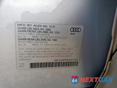 Zdjęcie 13 z 13 samochodu: 2016 AUDI Q5 PREMIUM PLUS VIN:WA1L2AFP0GA091965 - miniatura