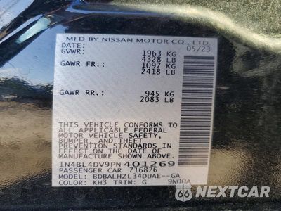 Zdjęcie 13 z 13 samochodu: 2023 NISSAN ALTIMA SV VIN:1N4BL4DV9PN401269 - miniatura