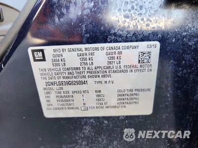 Zdjęcie 13 z 13 samochodu: 2016 CHEVROLET EQUINOX LTZ VIN:2GNFLGE39G6290941 - miniatura