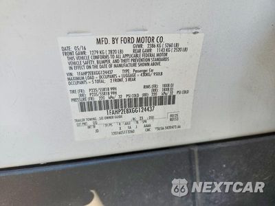 Zdjęcie 12 z 12 samochodu: 2016 FORD TAURUS SEL VIN:1FAHP2E8XGG124437 - miniatura