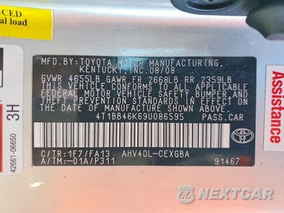Zdjęcie 12 z 12 samochodu: 2009 TOYOTA CAMRY HYBRID VIN:4T1BB46K69U086595 - miniatura