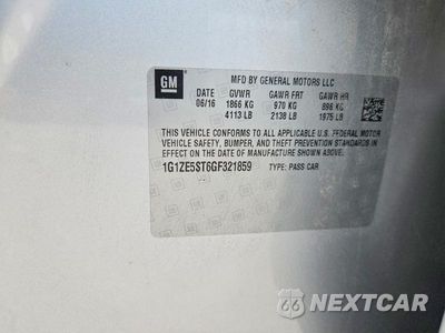 Zdjęcie 12 z 12 samochodu: 2016 CHEVROLET MALIBU LT VIN:1G1ZE5ST6GF321859 - miniatura