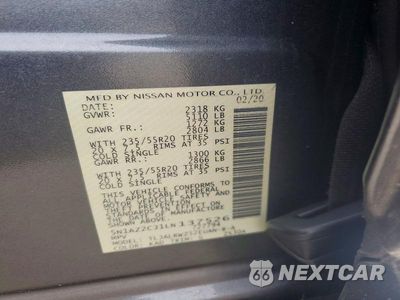 Zdjęcie 12 z 12 samochodu: 2020 NISSAN MURANO SL VIN:5N1AZ2CJ1LN137526 - miniatura