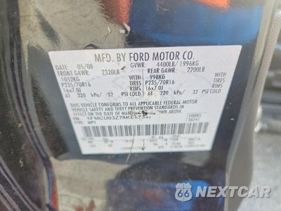 Zdjęcie 13 z 13 samochodu: 2008 FORD ESCAPE XLT VIN:1FMCU03Z78KE47397 - miniatura