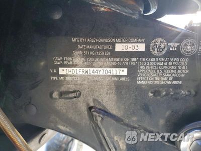 Zdjęcie 9 z 9 samochodu: 2004 HARLEY-DAVIDSON FLHRCI VIN:1HD1FRW144Y704117 - miniatura