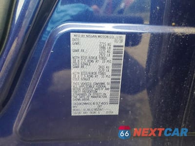 Zdjęcie 13 z 13 samochodu: 2018 NISSAN PATHFINDER SV VIN:5N1DR2MM4JC637405 - miniatura