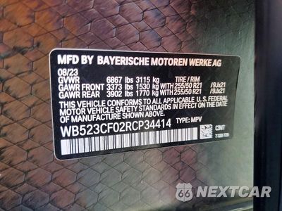 Zdjęcie 13 z 13 samochodu: 2024 BMW IX XDRIVE50 VIN:WB523CF02RCP34414 - miniatura