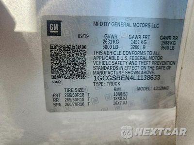 Zdjęcie 12 z 12 samochodu: 2020 CHEVROLET COLORADO VIN:1GCGSBEN4L1138633 - miniatura