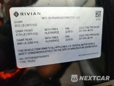 Zdjęcie 12 z 12 samochodu: 2026 RIVIAN R1T ADVENTURE VIN:7FCTGFAA3TN045874 - miniatura