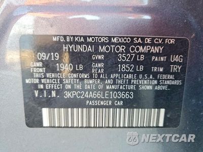 Zdjęcie 12 z 12 samochodu: 2020 HYUNDAI ACCENT SE VIN:3KPC24A66LE103663 - miniatura