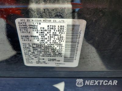 Zdjęcie 13 z 13 samochodu: 2019 NISSAN ROGUE SV VIN:JN8AT2MV9KW392719 - miniatura
