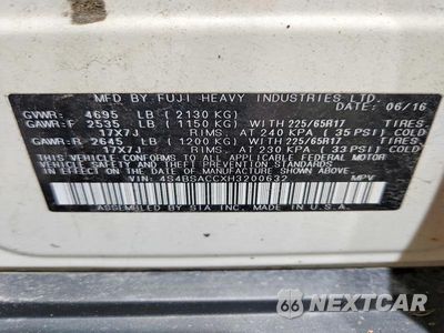 Zdjęcie 13 z 13 samochodu: 2017 SUBARU OUTBACK 2.5I PREMIUM VIN:4S4BSACCXH3200632 - miniatura
