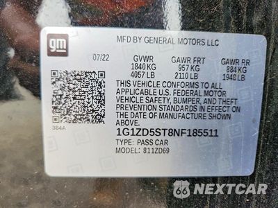 Zdjęcie 12 z 12 samochodu: 2022 CHEVROLET MALIBU LT VIN:1G1ZD5ST8NF185511 - miniatura