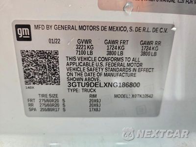 Zdjęcie 13 z 13 samochodu: 2022 GMC SIERRA LIMITED K1500 SLT VIN:3GTU9DELXNG186800 - miniatura
