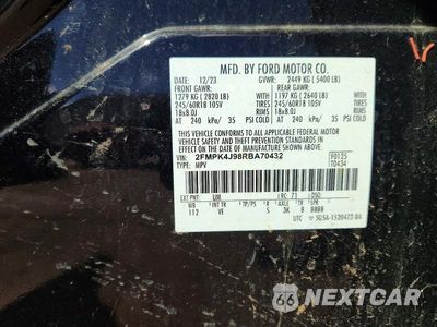 Zdjęcie 13 z 13 samochodu: 2024 FORD EDGE SEL VIN:2FMPK4J98RBA70432 - miniatura