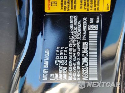 Zdjęcie 12 z 12 samochodu: 2022 BMW M4 COMPETITION VIN:WBS33AZ08NCJ64009 - miniatura
