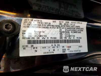 Zdjęcie 12 z 12 samochodu: 2012 FORD FOCUS TITANIUM VIN:1FAHP3N29CL415580 - miniatura