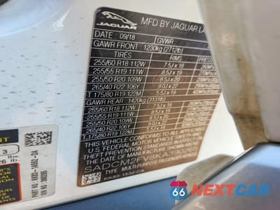 Zdjęcie 13 z 13 samochodu: 2019 JAGUAR F-PACE S VIN:SADCM2FV8KA390265 - miniatura