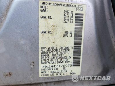 Zdjęcie 13 z 13 samochodu: 2018 NISSAN ALTIMA 2.5 S VIN:1N4AL3AP4JC176970 - miniatura