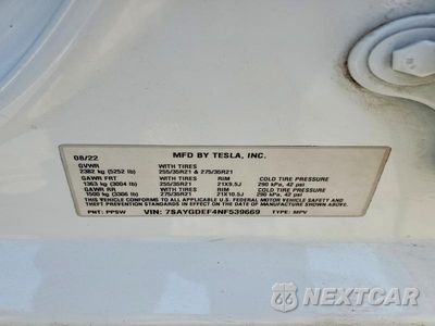 Zdjęcie 14 z 14 samochodu: 2022 TESLA MODEL Y VIN:7SAYGDEF4NF539669 - miniatura