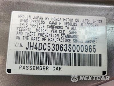 Zdjęcie 12 z 12 samochodu: 2003 ACURA RSX TYPE-S VIN:JH4DC53063S000965 - miniatura
