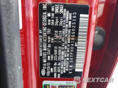 Zdjęcie 13 z 13 samochodu: 2016 KIA SORENTO EX VIN:5XYPHDA19GG025165 - miniatura