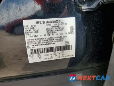 Zdjęcie 13 z 13 samochodu: 2022 FORD EXPLORER TIMBERLINE VIN:1FMSK8JH6NGC39696 - miniatura