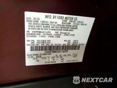 Zdjęcie 12 z 12 samochodu: 2018 FORD TAURUS POLICE INTERCEPTOR VIN:1FAHP2MKXJG116293 - miniatura