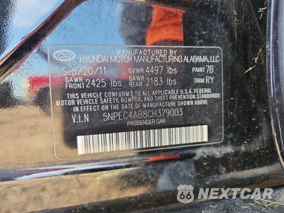 Zdjęcie 12 z 12 samochodu: 2012 HYUNDAI SONATA LIMITED 2.0T VIN:5NPEC4AB8CH379003 - miniatura