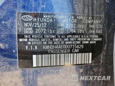 Zdjęcie 12 z 12 samochodu: 2013 HYUNDAI ELANTRA GLS VIN:KMHDH4AE0DU715429 - miniatura