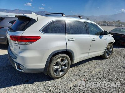 Trzecie zdjęcie samochodu z tyłu: 2018 TOYOTA HIGHLANDER HYBRID LIMITED PLATINUM VIN:5TDDGRFH4JS041390 - miniatura