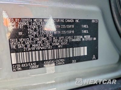 Zdjęcie 13 z 13 samochodu: 2023 TOYOTA RAV4 XLE PREMIUM VIN:2T3A1RFV8PW407563 - miniatura