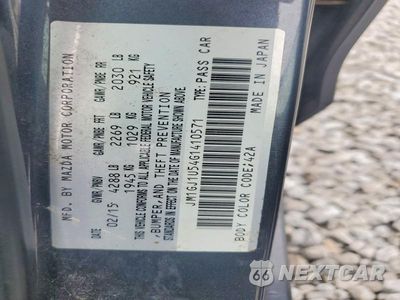 Zdjęcie 13 z 13 samochodu: 2016 MAZDA 6 SPORT VIN:JM1GJ1U54G1410571 - miniatura