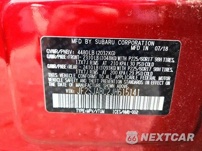 Zdjęcie 12 z 12 samochodu: 2018 SUBARU FORESTER 2.5I VIN:JF2SJABC2JH615141 - miniatura