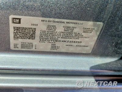 Zdjęcie 12 z 12 samochodu: 2019 CHEVROLET SILVERADO K1500 LT VIN:1GCUYDEDXKZ154310 - miniatura