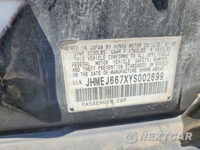 Zdjęcie 12 z 12 samochodu: 2000 HONDA CIVIC LX VIN:JHMEJ667XYS002699 - miniatura