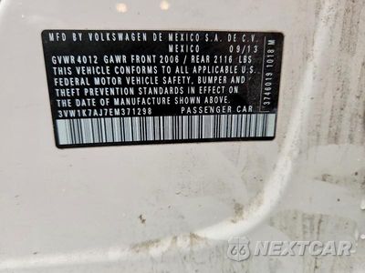 Zdjęcie 13 z 13 samochodu: 2014 VOLKSWAGEN JETTA BASE VIN:3VW1K7AJ7EM371298 - miniatura
