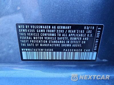 Zdjęcie 12 z 12 samochodu: 2019 VOLKSWAGEN GOLF R VIN:WVWWA7AU7KW134585 - miniatura
